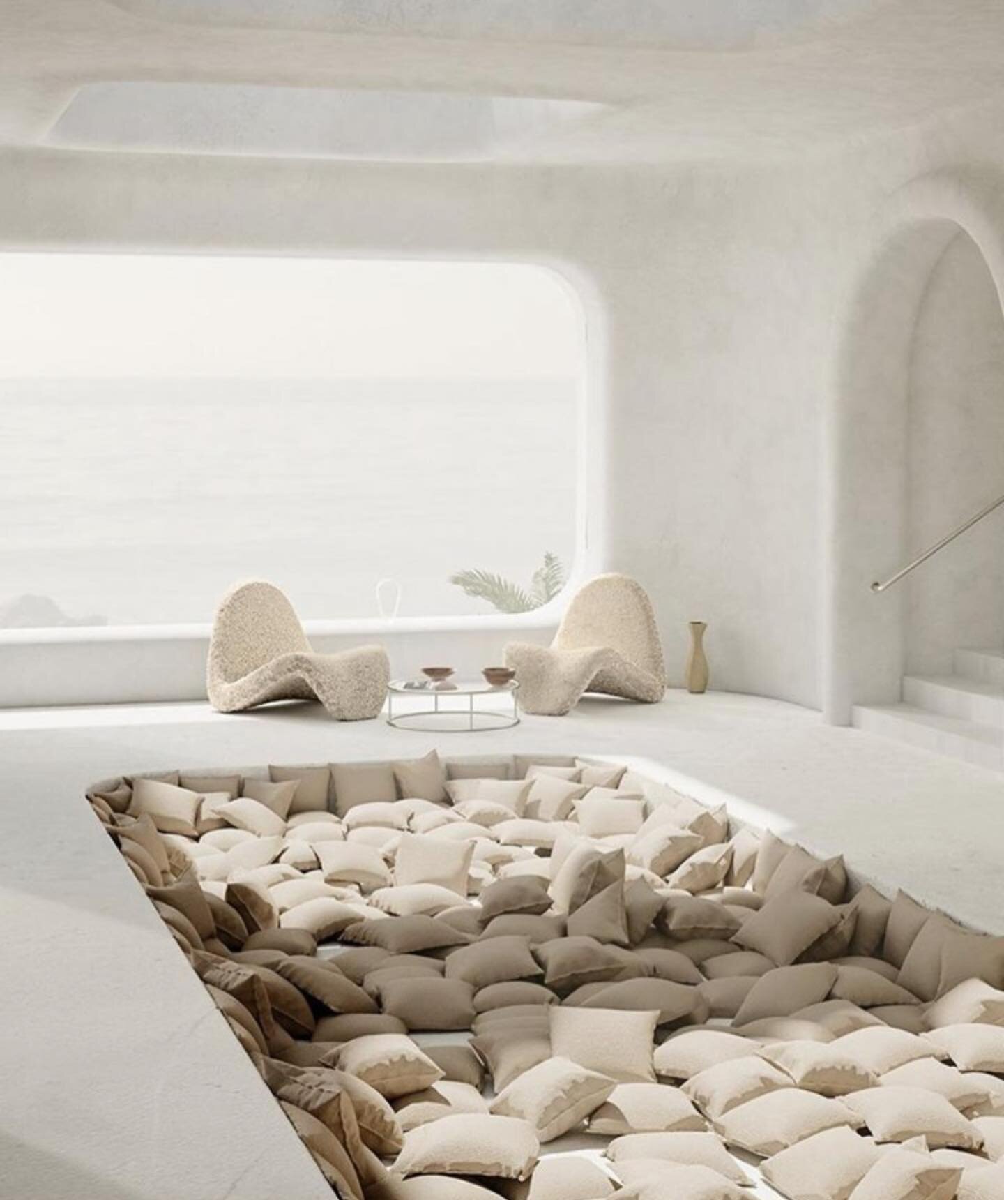 TGIF!🤍 If only I could spend my weekend in a a sunken pit of pillows☁️ Instead I will be chasing around a toddler. What do your weekend plans look like? And happy Friday!
#interiors #sunkenlivingroom #pillowpit #creaminteriors #tgif #interiordesign